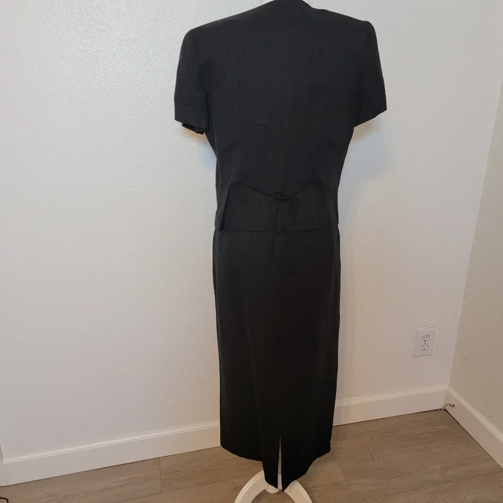 Jessica Howard VTG Black 2 Piece Maxi Dress Sz 8 Petite